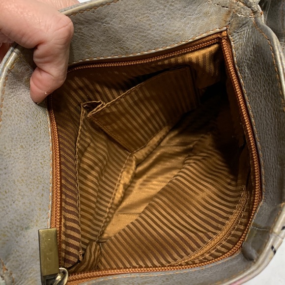 Hand painted crossbody gray abstract - Picture 8 of 17